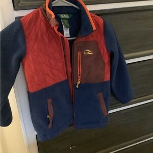 L.L. Bean Kids' Red and Blue Fleece Jacket